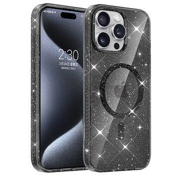 Чохол TPU Eclipse Sparkle (MagFit) для Apple iPhone 12 Pro / 12 (6.1") Black 77636 фото