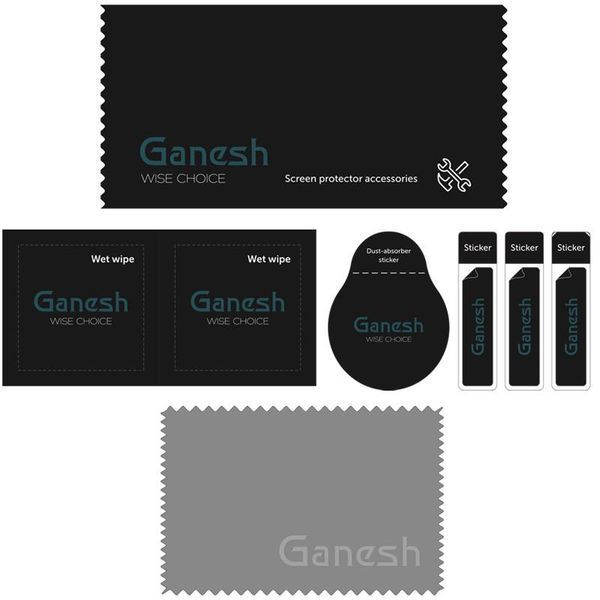 Захисне скло Ganesh (Full Cover) для Apple iPhone 17 / 16 Pro (6.3") Чорне 80907 фото