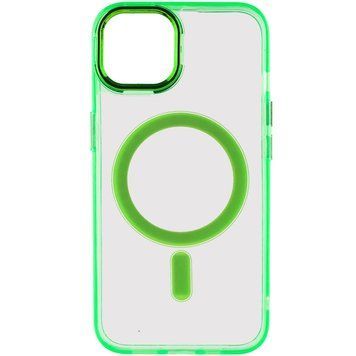 Чохол TPU Iris with MagSafe для Apple iPhone 14 (6.1") Салатовий 64766 фото