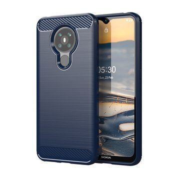 Чохол Lenuo Carbon Fiber для Nokia 5.3 Navy Blue 202173 фото