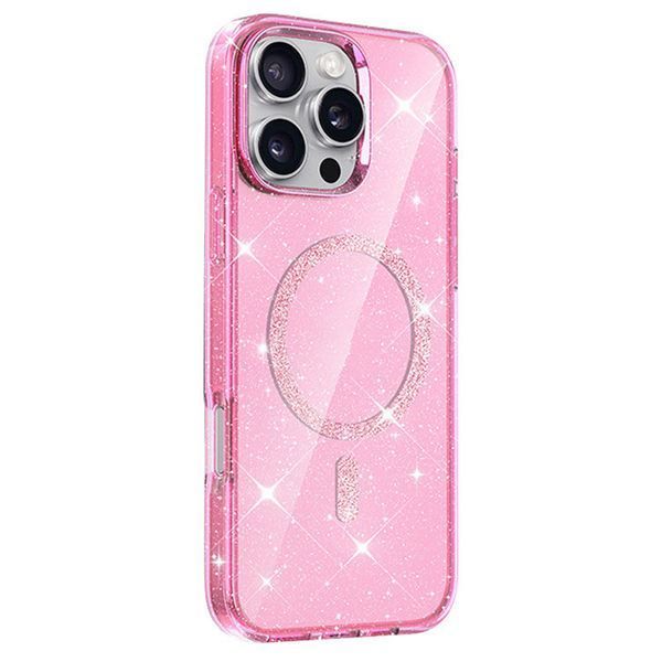 Блискучій чохол Eclipse для Apple iPhone 16 Pro Max (6.9") з підтримкою Magnetic Fit, Рожевий 77646 фото