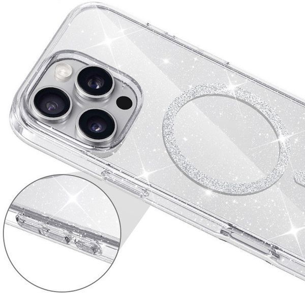 Блискучій чохол Eclipse для Apple iPhone 16 Pro (6.3") з підтримкою Magnetic Fit, Прозорий 77645 фото