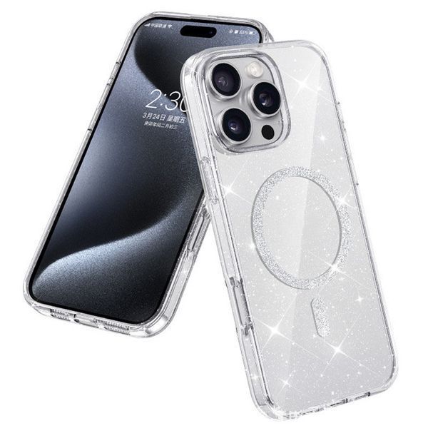 Блискучій чохол Eclipse для Apple iPhone 16 Pro (6.3") з підтримкою Magnetic Fit, Прозорий 77645 фото