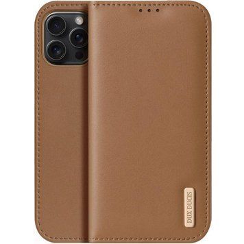 Чохол-книжка Dux Ducis Hivo для Apple iPhone 17 Pro (6.3") Brown 80534 фото