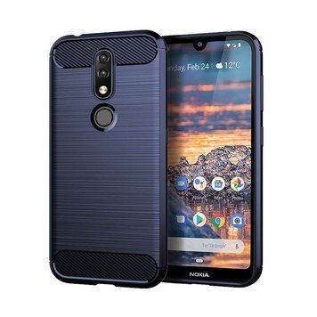 Чохол Lenuo Carbon Fiber для Nokia 4.2 Blue 201376 фото