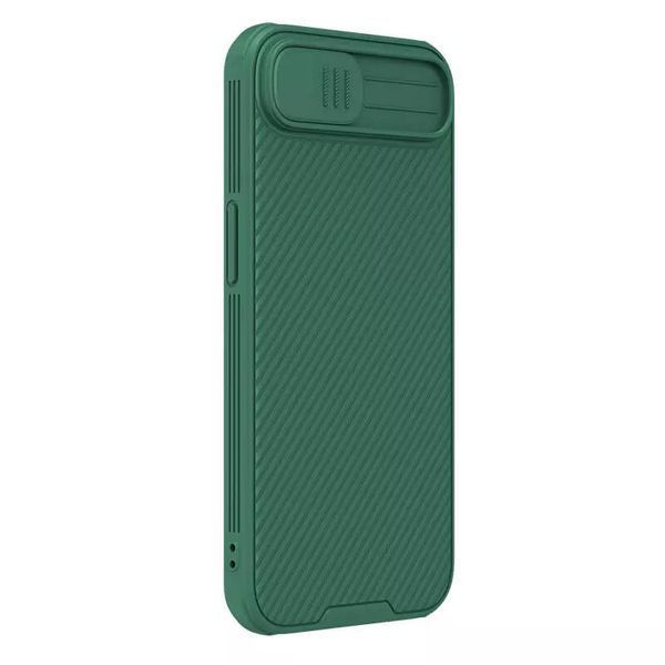 Карбонова накладка Nillkin CamShield Pro для Apple iPhone 16e (6.1") Deep Green 78425 фото