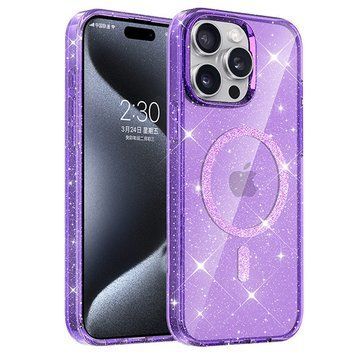 Чохол TPU Eclipse Sparkle (MagFit) для Apple iPhone 12 Pro / 12 (6.1") Purple 77636 фото