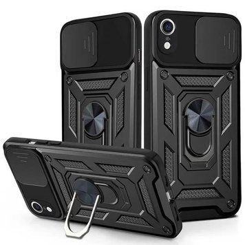 Чохол Ummi Camshield Serge Ring для Apple iPhone XR (6.1") Чорний / Black 80691 фото