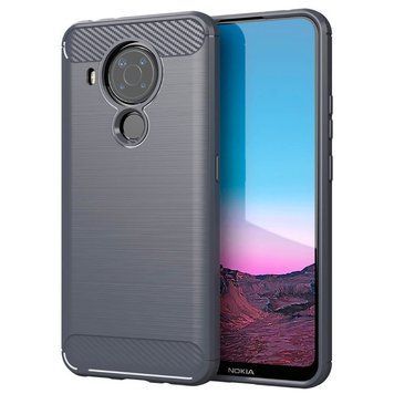 Чохол Lenuo Carbon Fiber для Nokia 5.4 Gray 202771 фото