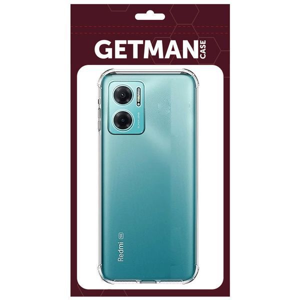 Чохол GETMAN Ease для Xiaomi Redmi Note 11E з підсиленими кутами та захистом камери, Прозорий 71690 фото