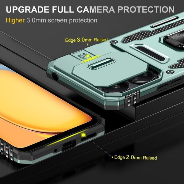 Ударостійкий чохол Camshield Army Ring для Xiaomi Poco X6 Pro Зелений / Light Green 72806 фото