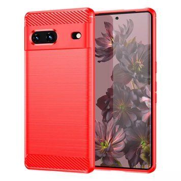 Чохол Lenuo Carbon Fiber для Google Pixel 7 Red 203710 фото