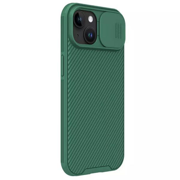 Карбонова накладка Nillkin CamShield Pro для Apple iPhone 15 (6.1") Deep Green 66034 фото
