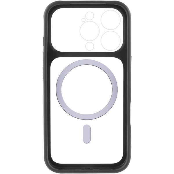 Чохол TPU+PC GETMAN Moon Clear Magnetic Fit для Apple iPhone 16 Pro (6.3") Black 84773 фото