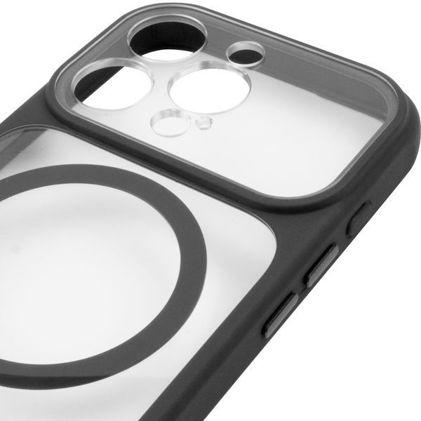 Чохол TPU+PC GETMAN Moon Clear Magnetic Fit для Apple iPhone 16 Pro (6.3") Black 84773 фото