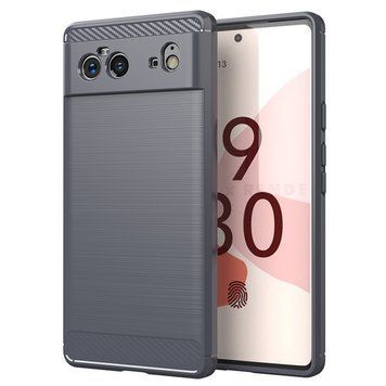 Чохол Lenuo Carbon Fiber для Google Pixel 6 Gray 203391 фото