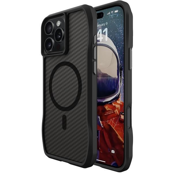 Чохол Space Octagon Magnetic Fit для Apple iPhone 16 Pro (6.3") Carbon Black 82479 фото