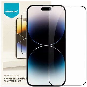 Захисне скло Nillkin (CP+PRO) для Apple iPhone 15 / 16 (6.1") Чорне 65617 фото