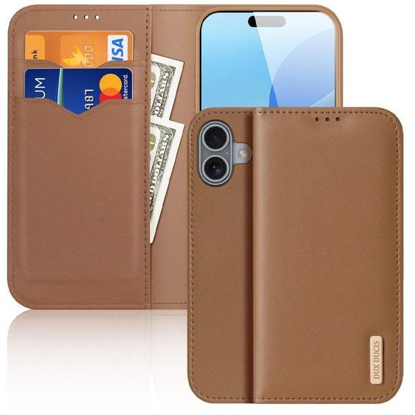 Чохол-книжка Dux Ducis Hivo для Apple iPhone 17 (6.3") Brown 80532 фото