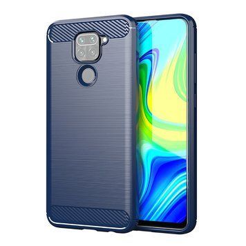 Чохол Lenuo Carbon Fiber для Xiaomi Redmi Note 9 / Redmi 10X Navy Blue 202821 фото