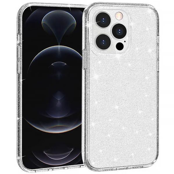 Чохол з блискітками для Apple iPhone 13 Pro (6.1") Clear 70582 фото