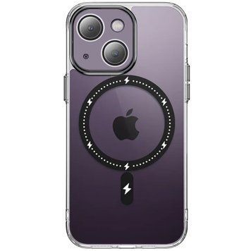Чохол TPU+PC Colorful with MagSafe для Apple iPhone 14 (6.1") Black 65146 фото
