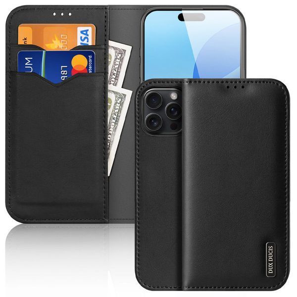 Чохол-книжка Dux Ducis Hivo для Apple iPhone 16 Pro (6.3") Black 73607 фото