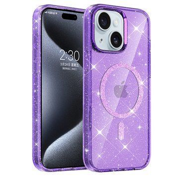 Чохол TPU Eclipse Sparkle (MagFit) для Apple iPhone 15 (6.1") Purple 77641 фото